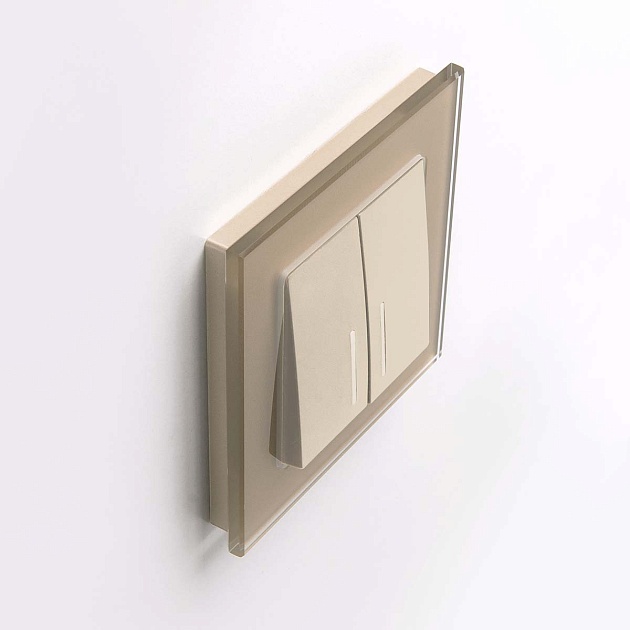 Выключатель двухклавишный Werkel шампань W1122111 4690389157165 изображение 4 Выключатель двухклавишный Werkel шампань W1122111 4690389157165 Фото № 4