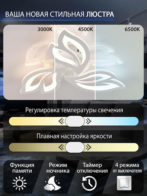 Потолочная светодиодная люстра Natali Kovaltseva LED LAMPS 81426 изображение 2 Потолочная светодиодная люстра Natali Kovaltseva LED LAMPS 81426 Фото № 2