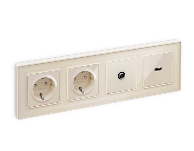 Лицевая панель розетки AMBRELLA VOLT AP3140 Фото № 2