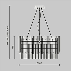 Подвесная люстра Maytoni Coliseo MOD135PL-06BS 1