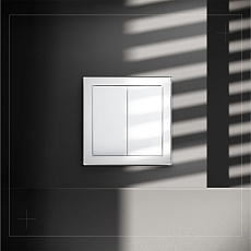 Выключатель встраиваемый Voltum S70 двухклавишный 10А, (белый глянцевый) VLS020101 5