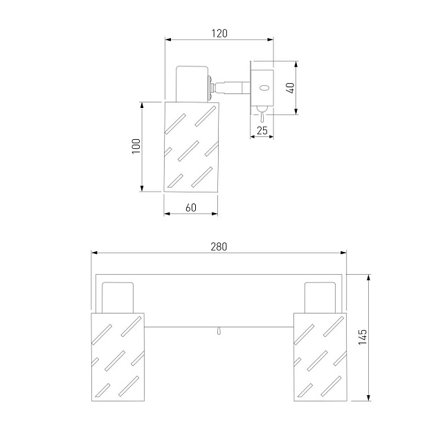 Спот Eurosvet Fente 20090/2 белый/хром изображение 2 Спот Eurosvet Fente 20090/2 белый/хром Фото № 2