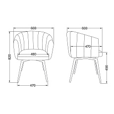 Поворотное кресло AksHome Melon серый, ткань 73215 1