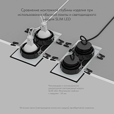 Встраиваемый светильник Denkirs Port DK3112-BK 2