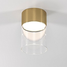 Потолочный светодиодный светильник Elektrostandard Lumen 25047/LED 10W 4000К латунь/прозрачный a064707 1