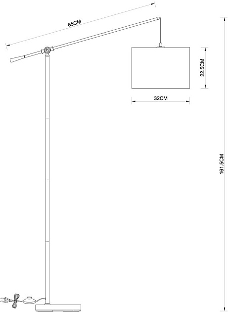 Торшер Arte Lamp Dylan A4054PN-1PB Фото № 2