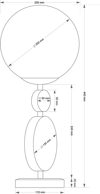 Настольный светильник KUTEK DIMARO DIM-LG-1(BN) Фото № 2