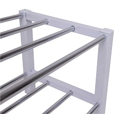 Обувница AksHome Iris белый/металл 77629 2