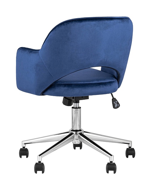 Офисное кресло Stool Group Кларк велюр синий CLARKSON BLUE CHROME Фото № 5