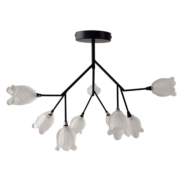 Потолочная люстра ЭкономСвет 11112/9BK WT Фото № 1