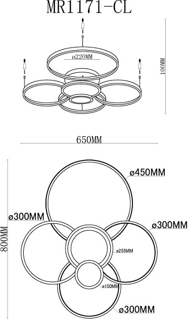 Потолочная светодиодная люстра MyFar Nora MR1171-CL Фото № 2