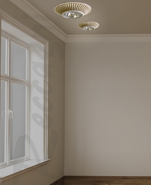 Встраиваемый светильник Reccagni Angelo Spot 1078 Bianco Antico Фото № 2