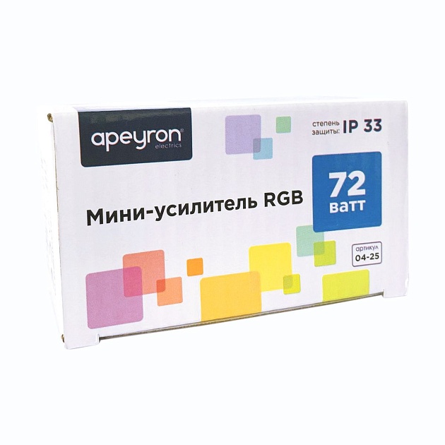 Мини-усилитель RGB Apeyron 12/24V 04-25 Фото № 4