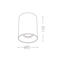 Накладной точечный светильник Kanlux RITI GU10 W/G 27570 1