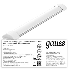 Потолочный светодиодный светильник Gauss 144124218 2