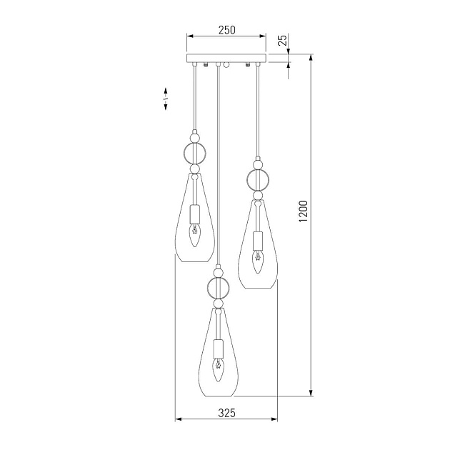 Подвесной светильник Eurosvet 50202/3 хром изображение 6 Подвесной светильник Eurosvet 50202/3 хром Фото № 6