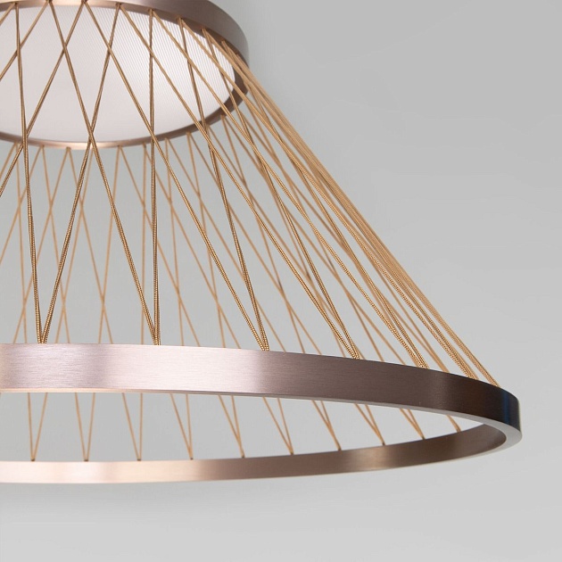 Подвесной светодиодный светильник Eurosvet Cesta 40017/1 LED коричневый изображение 3 Подвесной светодиодный светильник Eurosvet Cesta 40017/1 LED коричневый Фото № 3