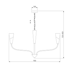 Подвесная люстра Eurosvet Rhyton 60167/8 никель 1