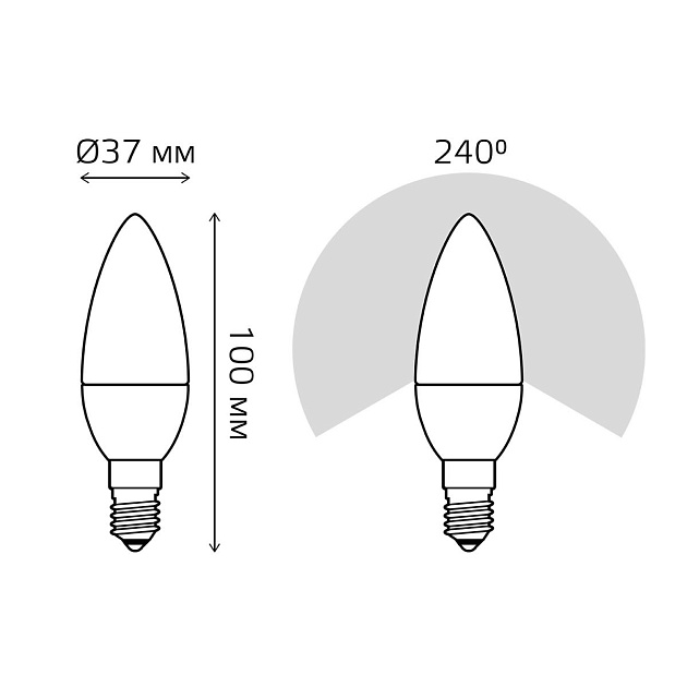 Лампа светодиодная Gauss E14 6W 4100K матовая 33126 Фото № 4