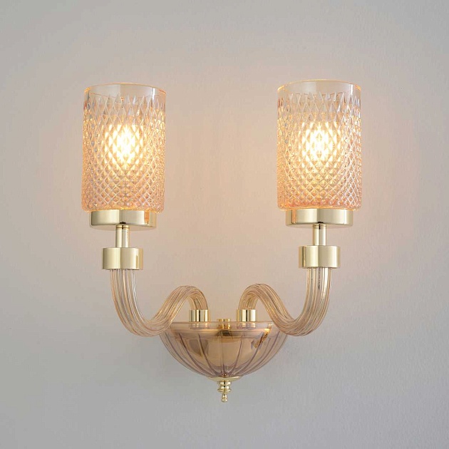 Бра Crystal Lux SILVESTRO AP2 AMBER изображение 1 Бра Crystal Lux SILVESTRO AP2 AMBER Фото № 1