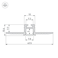 Профиль Arlight Pik-F-Hide-2000 030563 2