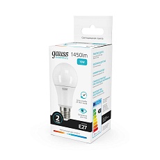 Лампа светодиодная Gauss E27 15W 4100K матовая 23225 3