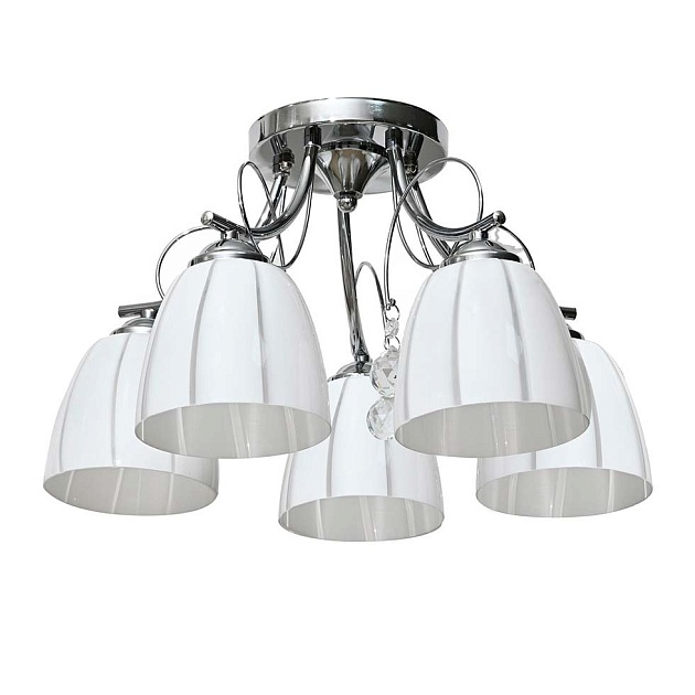 Потолочная люстра ЭкономСвет 10077/5CR WT Фото № 1