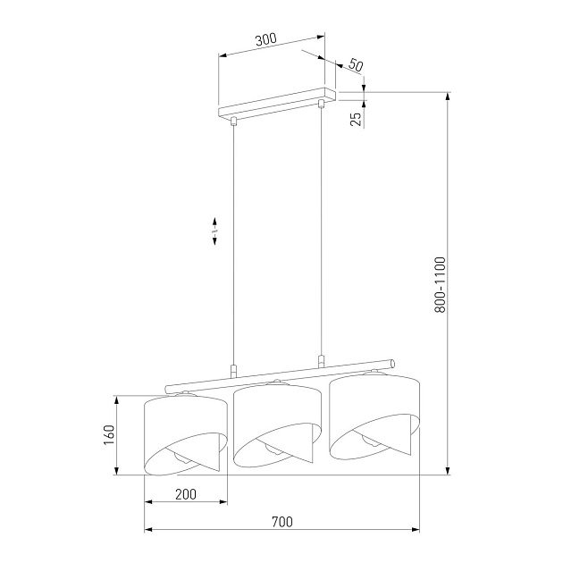 Подвесная люстра TK Lighting 4821 Grant White Фото № 2
