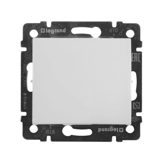 Выключатель одноклавишный Legrand Valena 10A 250V белый 774401 Фото № 1