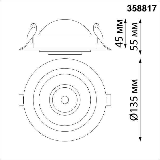 Встраиваемый светодиодный светильник Novotech Spot Gesso 358817 изображение 4 Встраиваемый светодиодный светильник Novotech Spot Gesso 358817 Фото № 4
