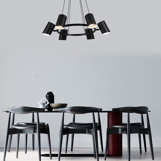 Подвесная люстра Eurosvet Splay 70147/6 черный изображение 2 Подвесная люстра Eurosvet Splay 70147/6 черный Фото № 2