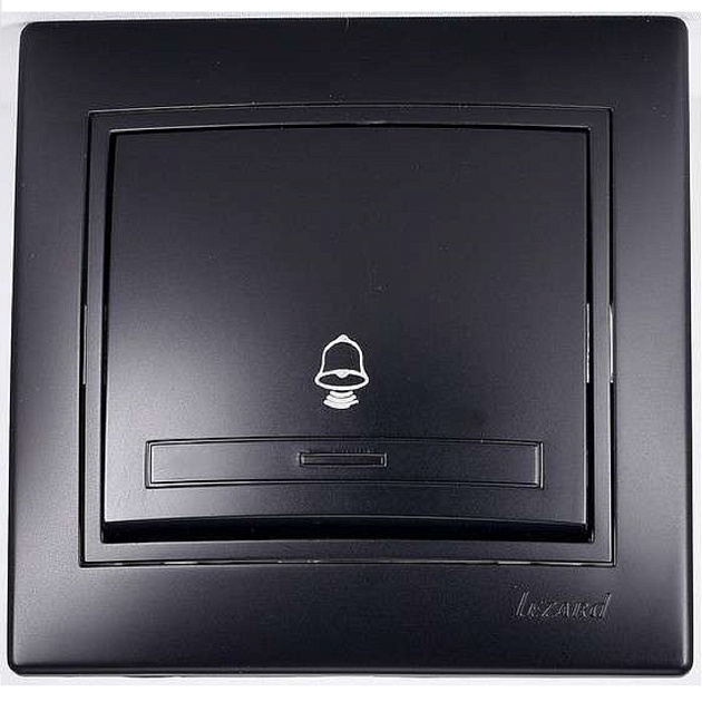 Кнопка звонка Lezard Mira черный 701-4242-103 Фото № 1