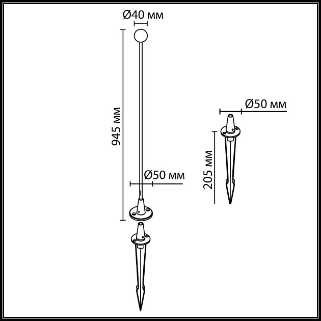 Уличный светильник Odeon Light Nature 7123/1GLA изображение 2 Уличный светильник Odeon Light Nature 7123/1GLA Фото № 2