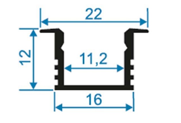 Профиль встраиваемый серебро 1м. Apeyron 08-11-01 Фото № 3