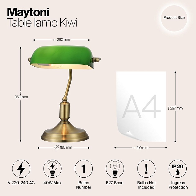 Настольная лампа Maytoni Kiwi Z153-TL-01-BS Фото № 2