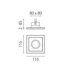 Комплект со светильником Lightstar Domino Quadro (214513+214507+214007) D51307BMOD 2