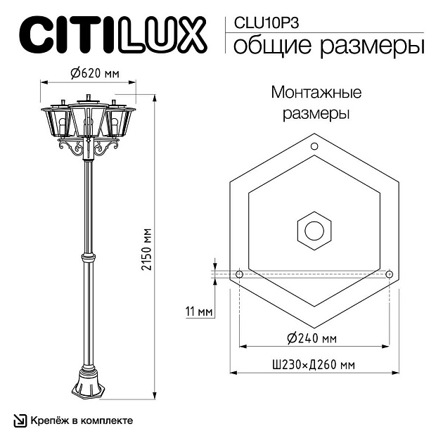 Уличный светильник Citilux FORTS CLU10P3 Фото № 10