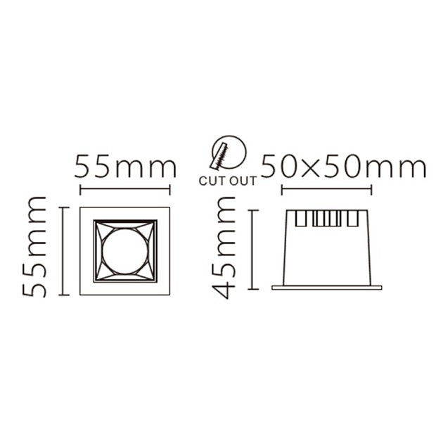 Встраиваемый светодиодный светильник Fiberli XL003-1T 12130301 Фото № 8