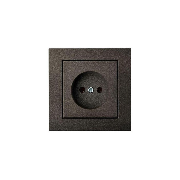 Розетка 2P Liregus Epsilon антрацит 28-105 Фото № 1