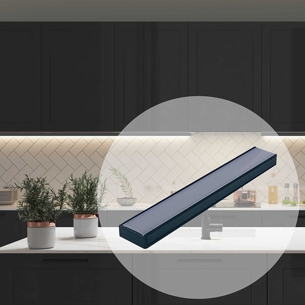 Профиль накладной с рассеивателем черный/белый 1м Apeyron 08-05-ЧБ Фото № 12