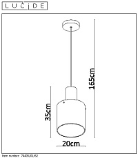 Подвесной светильник Lucide Toledo 74405/01/62 5