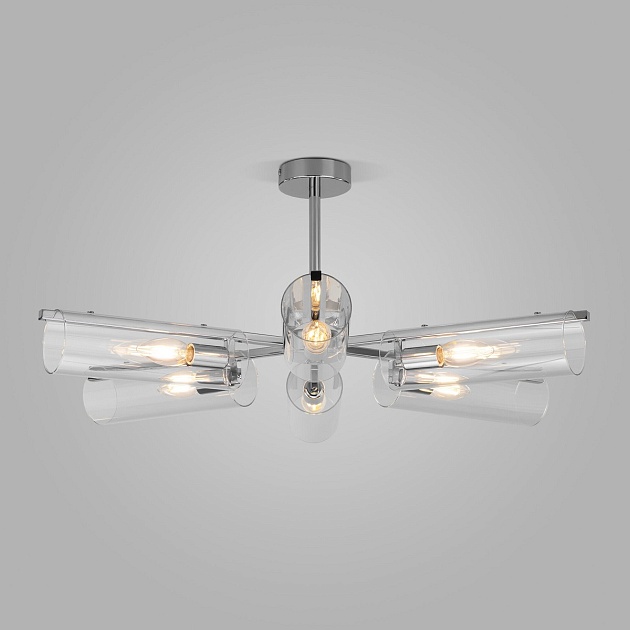 Потолочная люстра Eurosvet Trompeta 70144/6 хром изображение 3 Потолочная люстра Eurosvet Trompeta 70144/6 хром Фото № 3