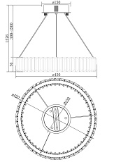 Подвесной светодиодный светильник Freya Tier FR5257PL-L17CH 4