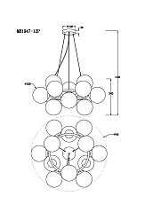 Подвесная люстра MyFar Aerton MR1947-12P 1