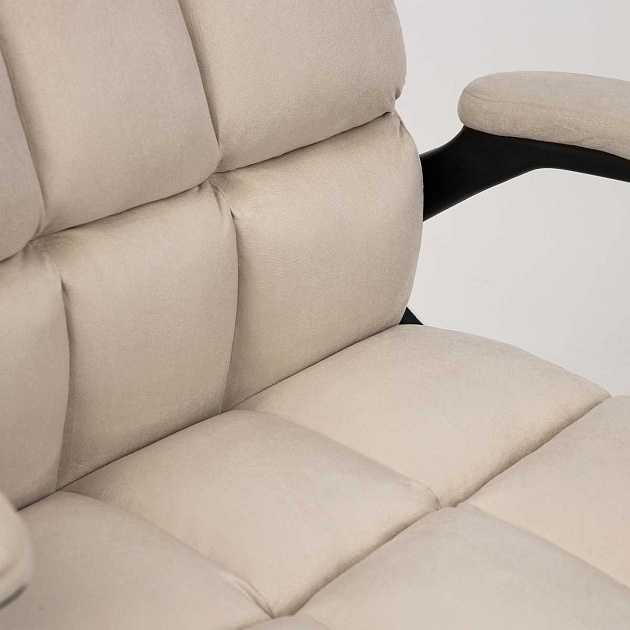 Кресло руководителя AksHome Caesar светло-бежевый, велюр 86354 Фото № 5