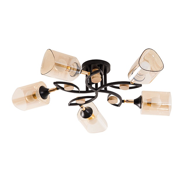 Потолочная люстра Arte Lamp GLAMORE A5076PL-5BK Фото № 1