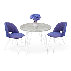 Обеденная группа Sheffilton SHT-DS174 бетон светлый/белый/синий мираж 7688968901