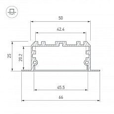 Профиль Arlight KLUS-POWER-W50-FS-2000 ANOD 028919 1