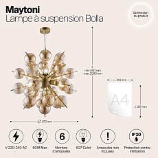 Подвесная люстра Maytoni Bolla MOD133PL-06BS 1