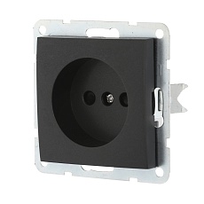 Розетка LK Studio без з/к, со шторками (черный бархат) LK60 863308-1 2